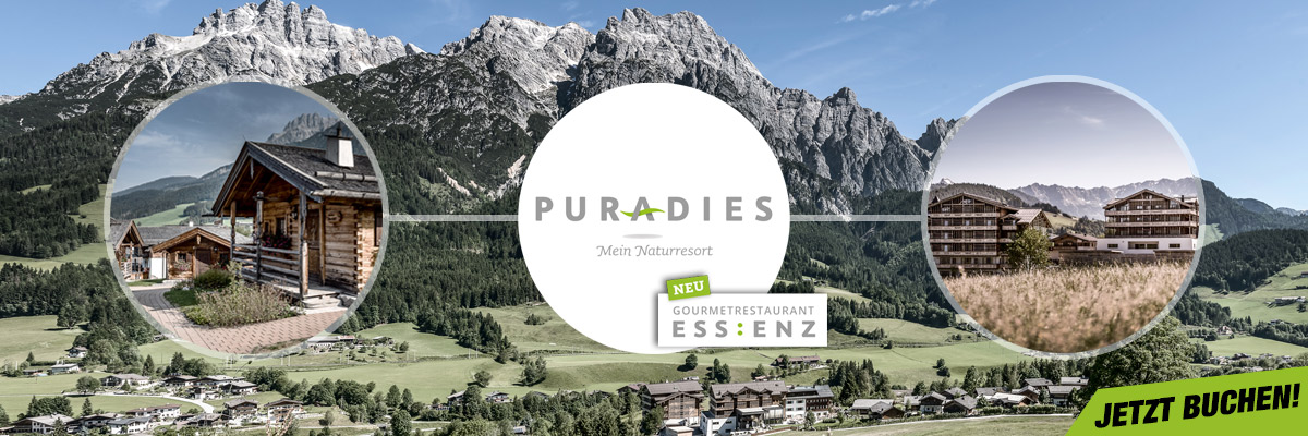 PURADIES - Sommerurlaub Chaletdorf Kuschelhotel Leogang